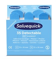 Salvequick Blue Detectable Plåster 6-pack