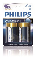 Batteri LR20 (D) Alkaliska 2-pack Philips