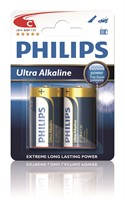 Philips Ultra Alkaline C LR14 Batterier 2-pack