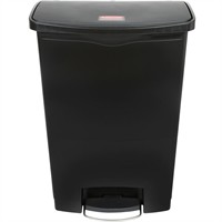 Rubbermaid Slim Jim 90L Resin Step-On Front Svart
