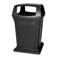 Rubbermaid Ranger Container W/4 Opening Top 170.3L Svart