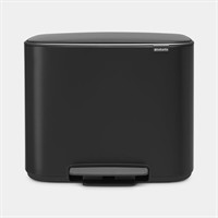 Brabantia Bo Pedal Bin 3x11L Matt Svart